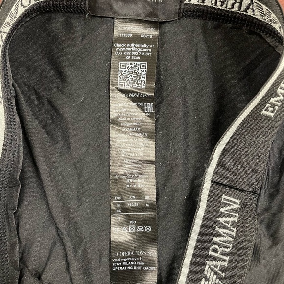 Men's Emporio Armani underwear, size M. - Picture 2 of 3
